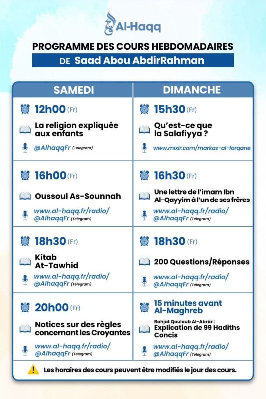 Programme-des-cours-hebdomadaires